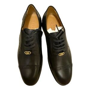 Gucci Black Leather Oxford Shoes